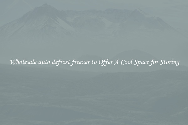 Wholesale auto defrost freezer to Offer A Cool Space for Storing
