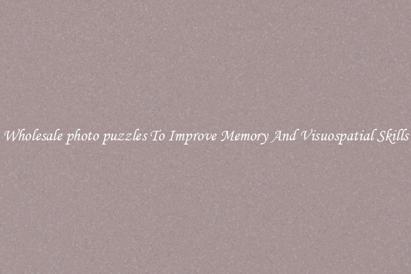 Wholesale photo puzzles To Improve Memory And Visuospatial Skills