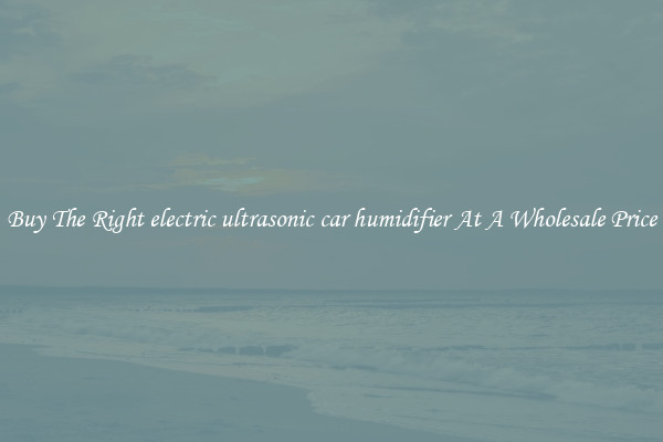Buy The Right electric ultrasonic car humidifier At A Wholesale Price