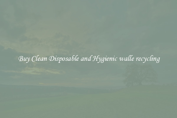 Buy Clean Disposable and Hygienic walle recycling