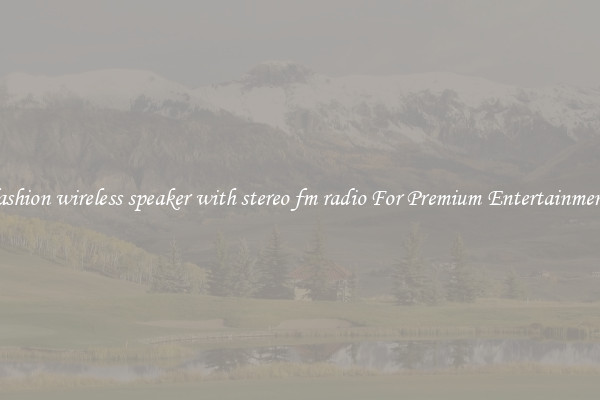 fashion wireless speaker with stereo fm radio For Premium Entertainment