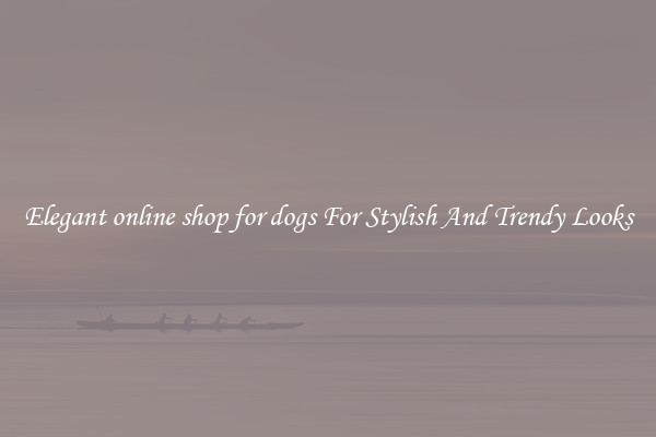 Elegant online shop for dogs For Stylish And Trendy Looks