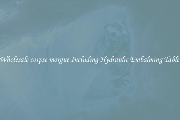 Wholesale corpse morgue Including Hydraulic Embalming Table 