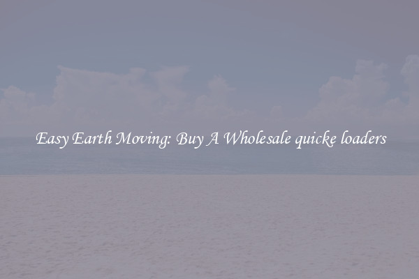 Easy Earth Moving: Buy A Wholesale quicke loaders