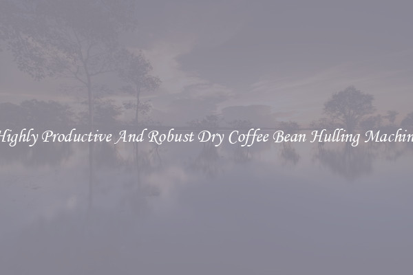 Highly Productive And Robust Dry Coffee Bean Hulling Machine